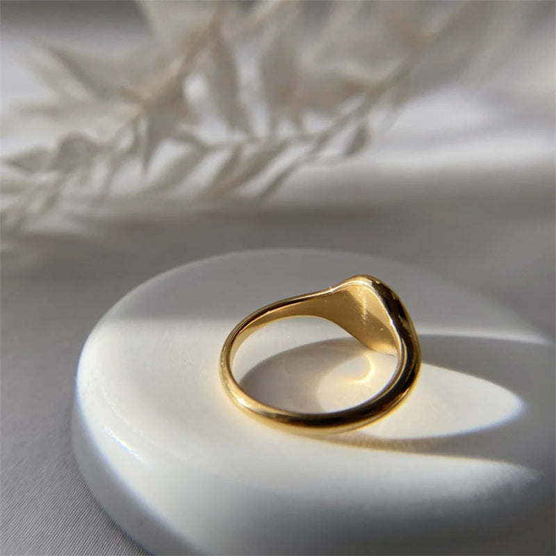 Anel Minimalista Circular Grace Banhado a Ouro 18K